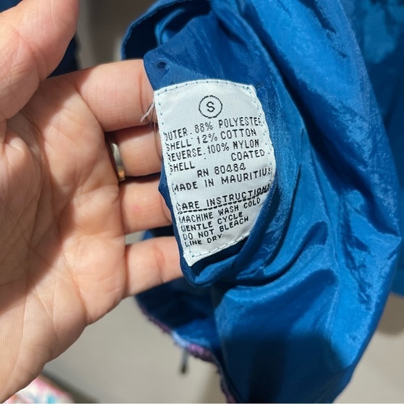 80s Retro Vtg. Reversible Abstract Windbreaker Jacket SM - Picture 4 of 8